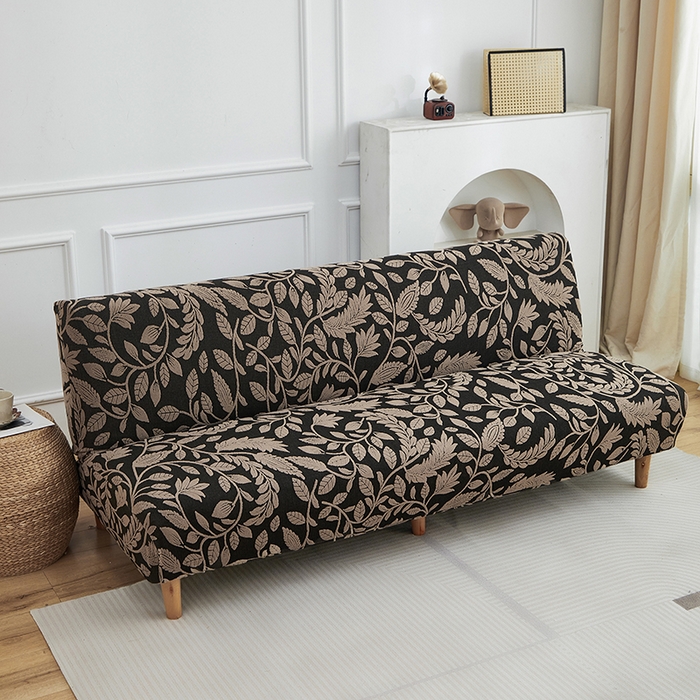 91家纺网 家纺一手货源 找家纺 逐日沙发套 2026新款提花系列-沙发床 素奢柳韵-卡其色