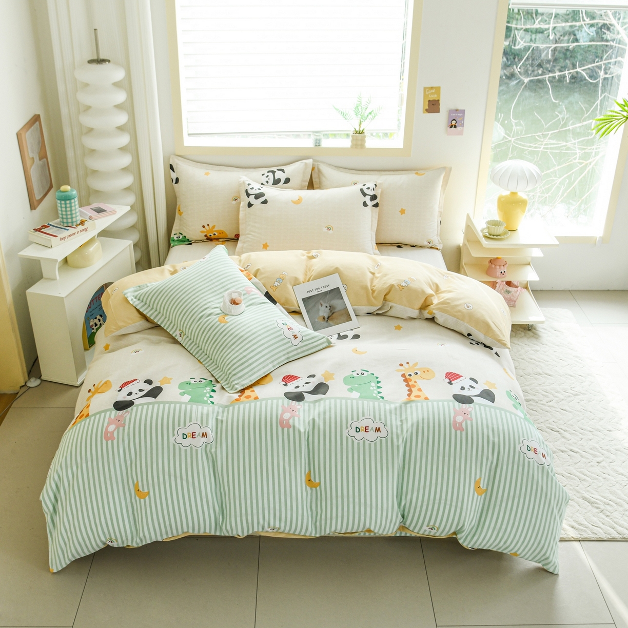 缘舒家纺 2026新款全棉纯棉印花单被套被套单件 萌宠乐园