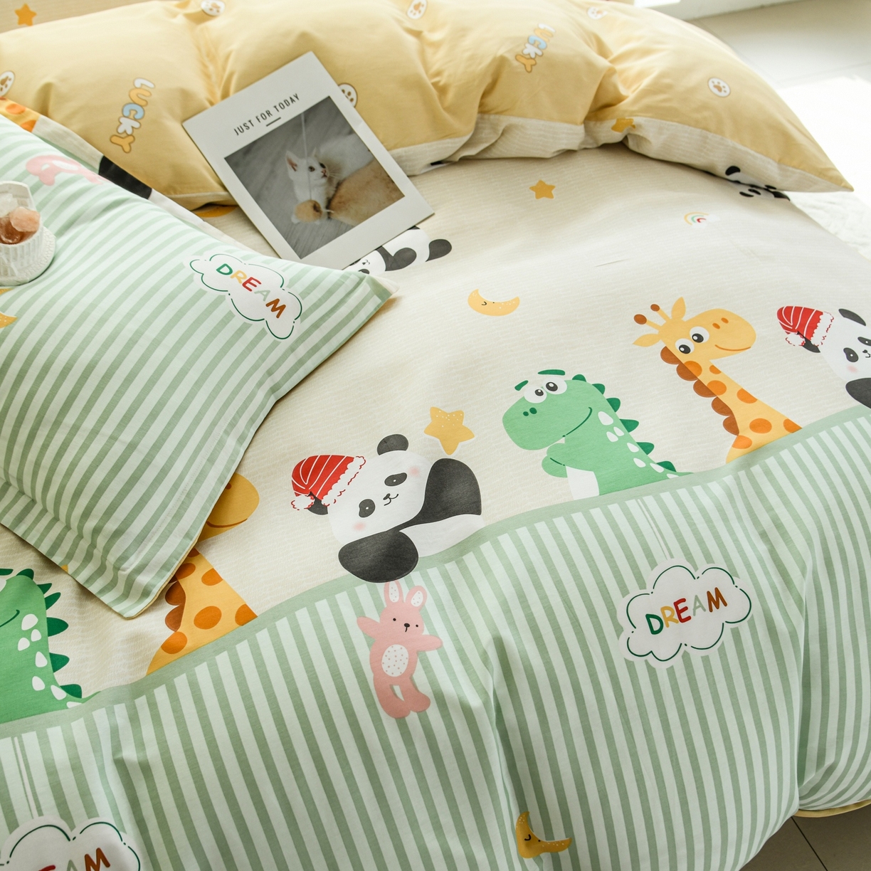 91家纺网 家纺一手货源 找家纺 缘舒家纺 2026新款全棉纯棉印花单被套被套单件 萌宠乐园