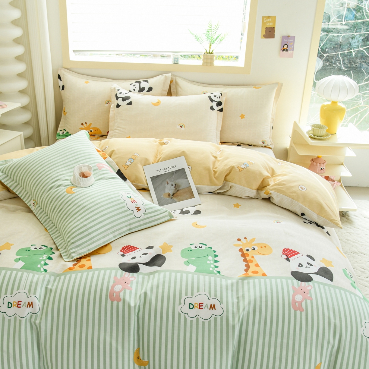 91家纺网 家纺一手货源 找家纺 缘舒家纺 2026新款全棉纯棉印花单被套被套单件 萌宠乐园