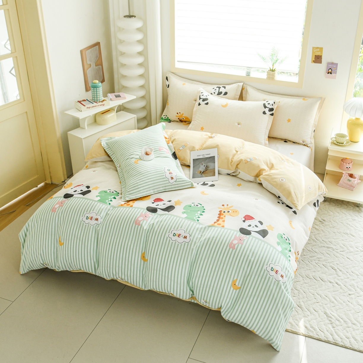 91家纺网 家纺一手货源 找家纺 缘舒家纺 2026新款全棉纯棉印花单被套被套单件 萌宠乐园