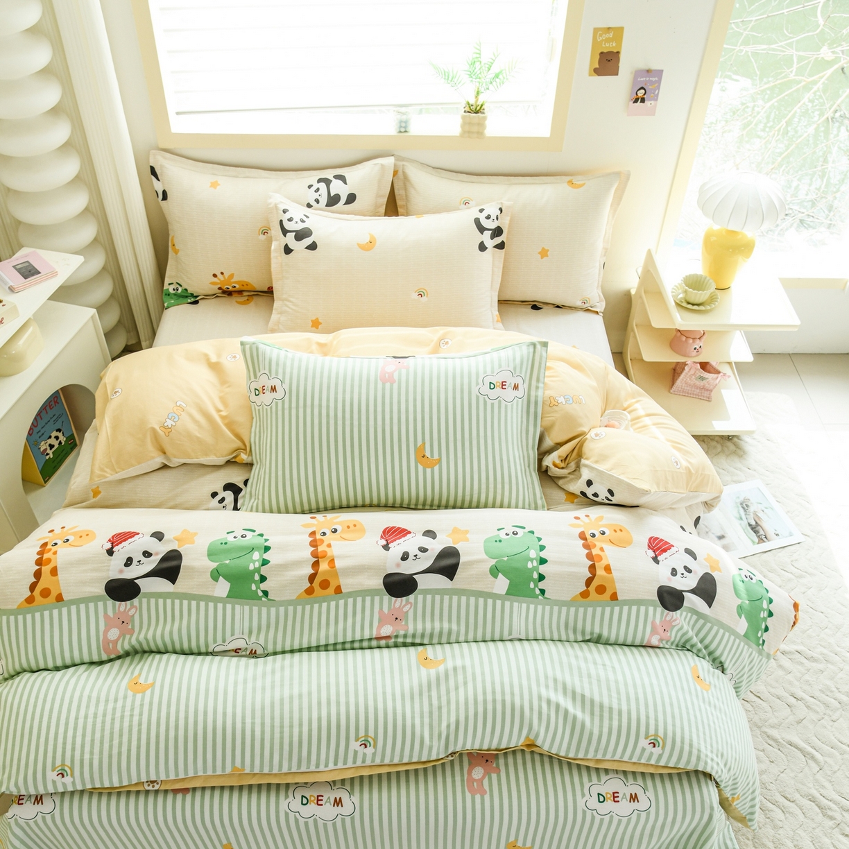 91家纺网 家纺一手货源 找家纺 缘舒家纺 2026新款全棉纯棉印花单被套被套单件 萌宠乐园