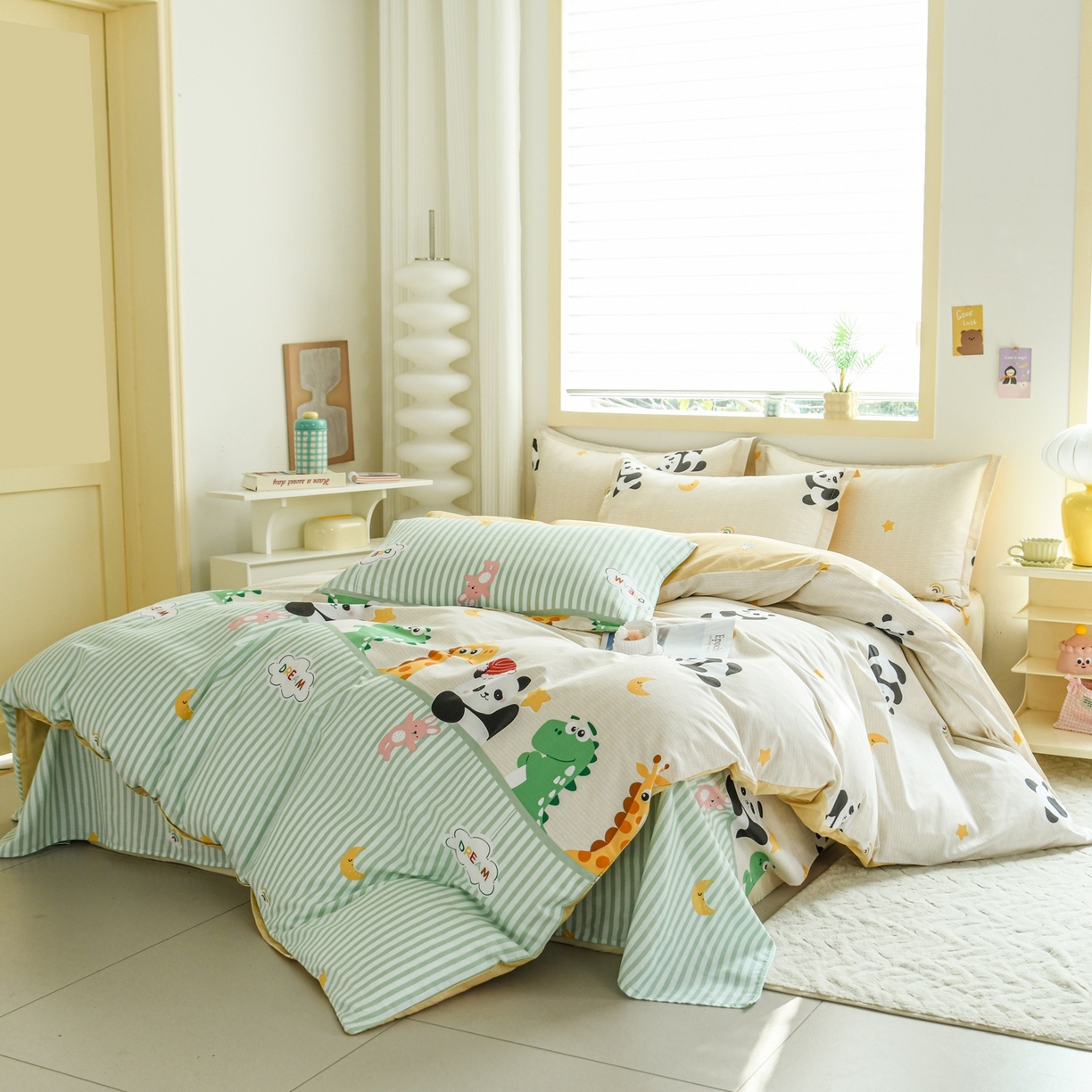 91家纺网 家纺一手货源 找家纺 缘舒家纺 2026新款全棉纯棉印花单被套被套单件 萌宠乐园