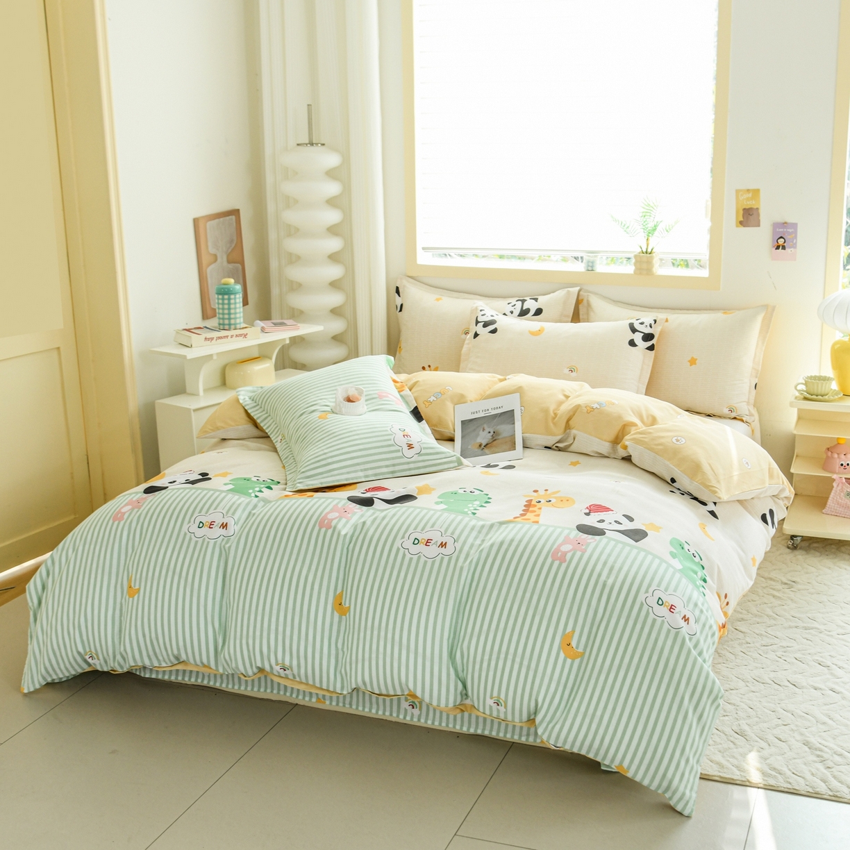 91家纺网 家纺一手货源 找家纺 缘舒家纺 2026新款全棉纯棉印花单被套被套单件 萌宠乐园