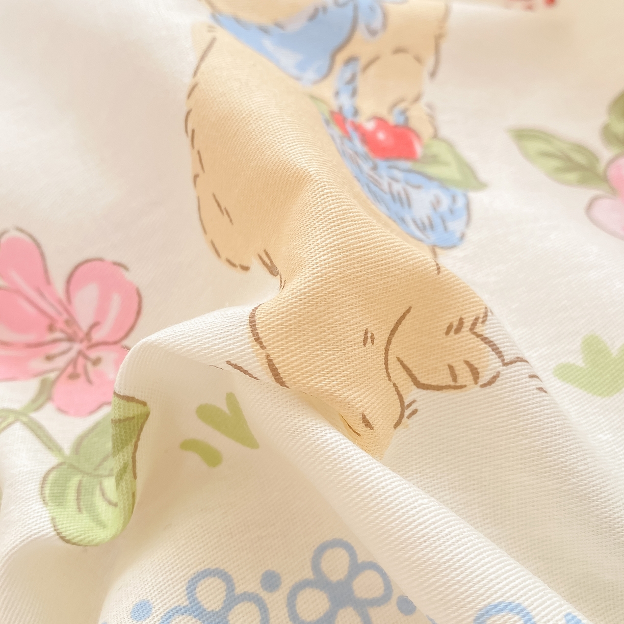 91家纺网 家纺一手货源 找家纺 女子家纺 2026新款全棉纯棉印花小清新系列单床笠单品床笠床笠单件 兔兔乐园