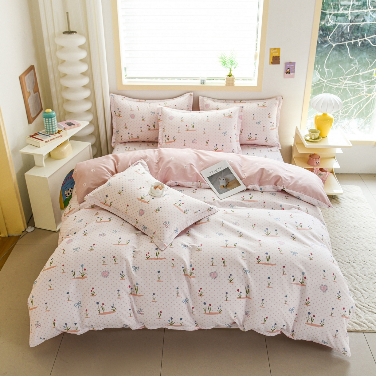 缘舒家纺 2026新款全棉纯棉印花单被套被套单件 软萌芽芽