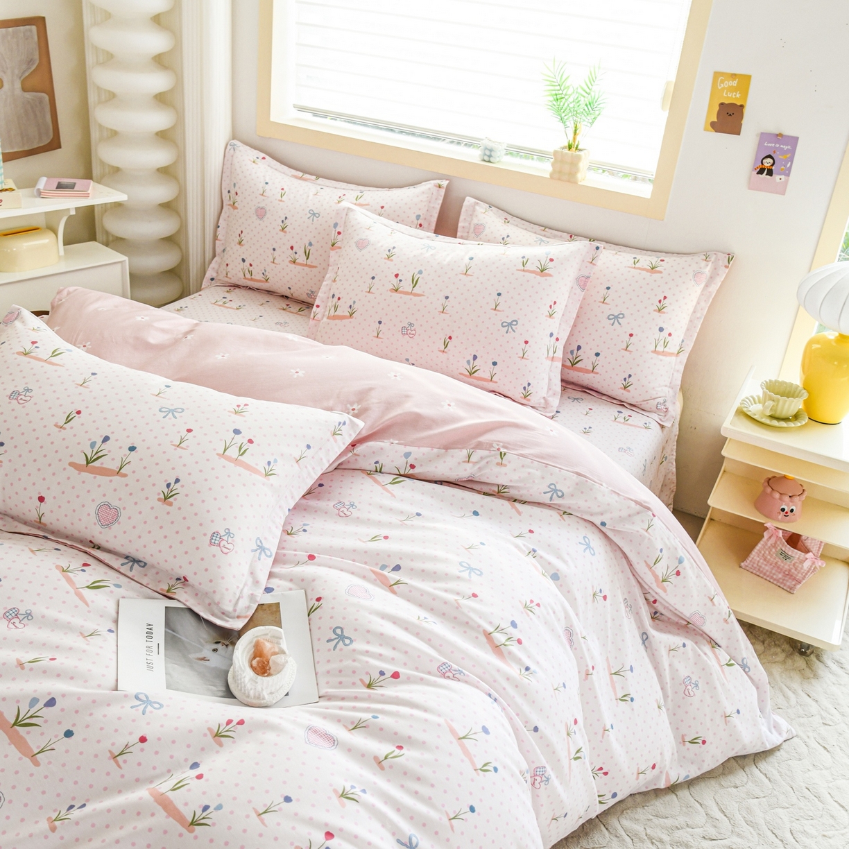 91家纺网 家纺一手货源 找家纺 缘舒家纺 2026新款全棉纯棉印花单被套被套单件 软萌芽芽