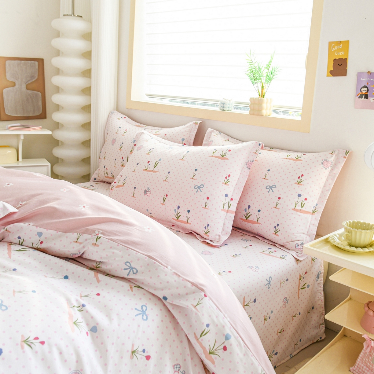 91家纺网 家纺一手货源 找家纺 缘舒家纺 2026新款全棉纯棉印花单被套被套单件 软萌芽芽