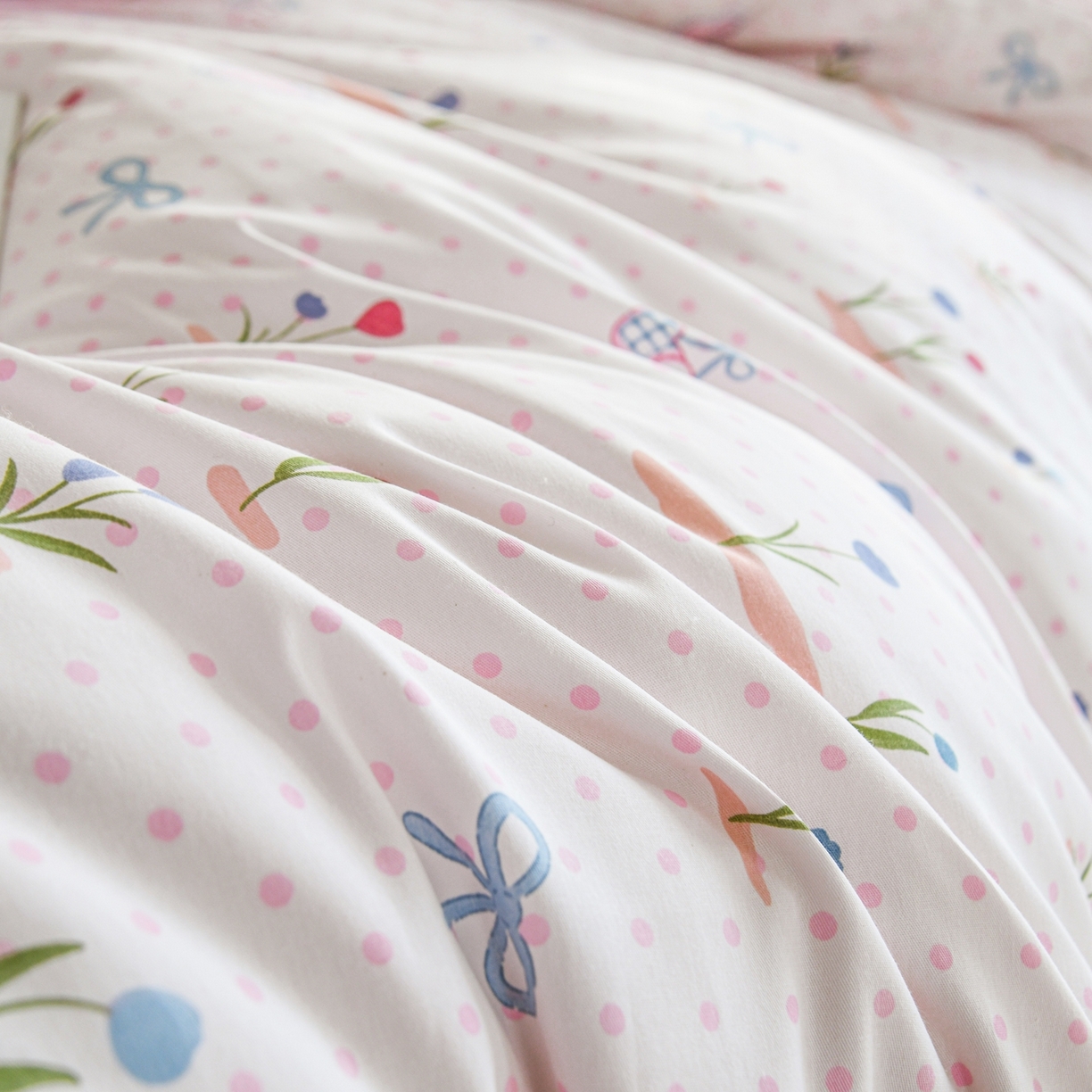 91家纺网 家纺一手货源 找家纺 缘舒家纺 2026新款全棉纯棉印花单被套被套单件 软萌芽芽