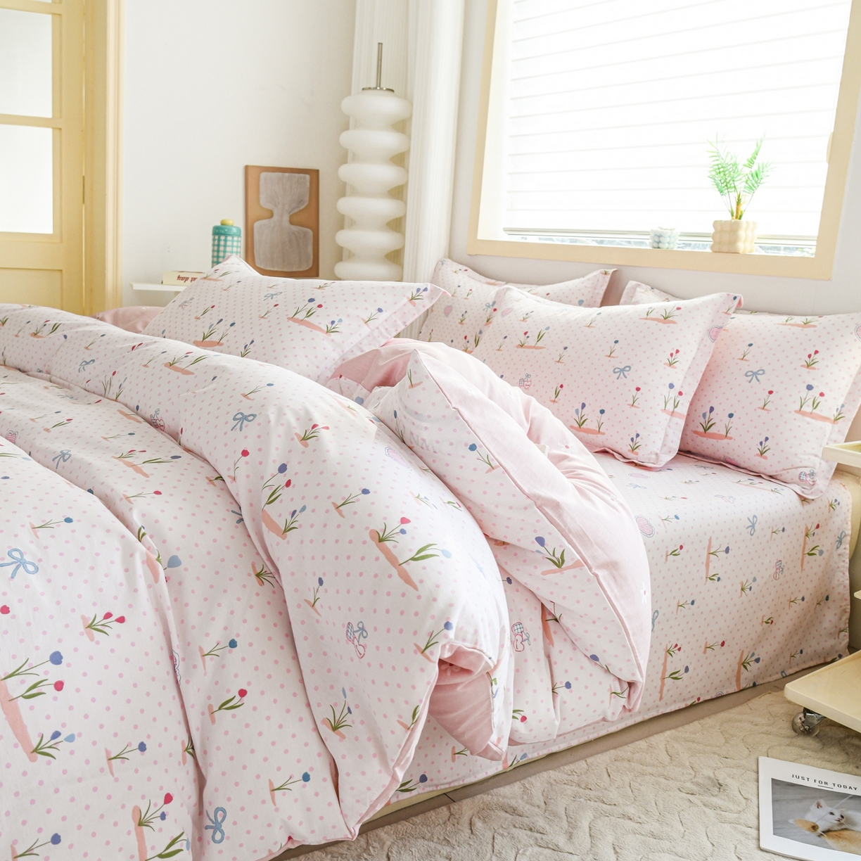 91家纺网 家纺一手货源 找家纺 缘舒家纺 2026新款全棉纯棉印花单被套被套单件 软萌芽芽