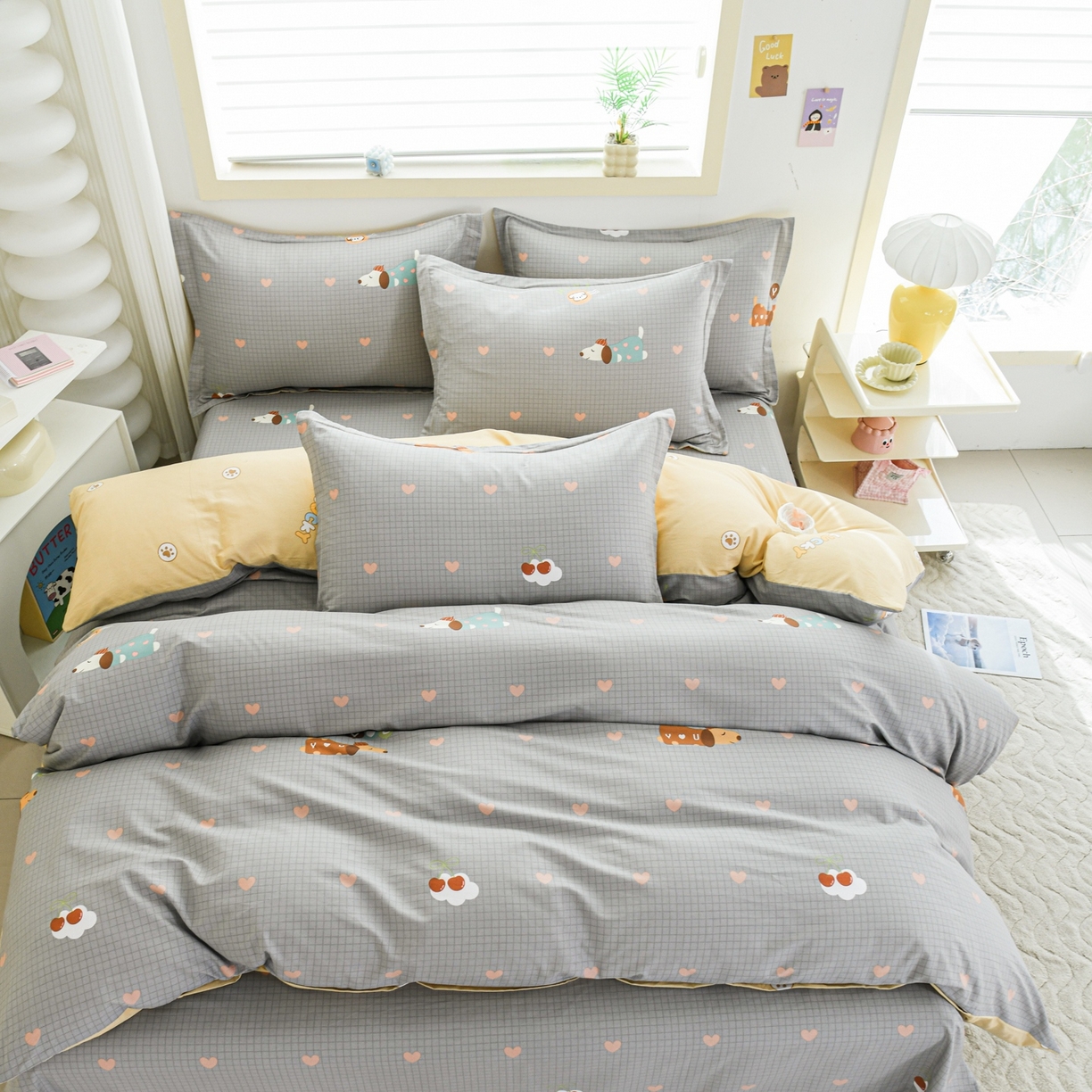 91家纺网 家纺一手货源 找家纺 缘舒家纺 2026新款全棉纯棉印花单被套被套单件 甜梦