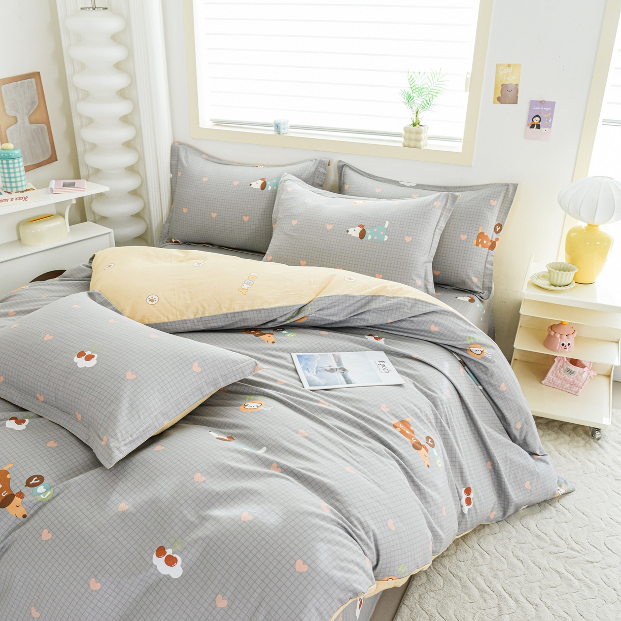 91家纺网 家纺一手货源 找家纺 缘舒家纺 2026新款全棉纯棉印花单被套被套单件 甜梦