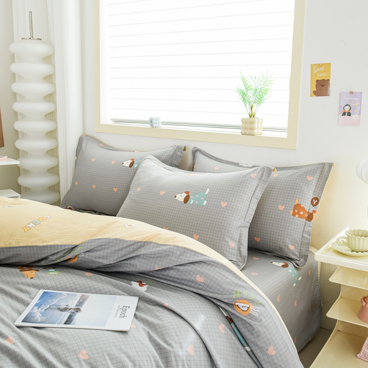 91家纺网 家纺一手货源 找家纺 缘舒家纺 2026新款全棉纯棉印花单被套被套单件 甜梦