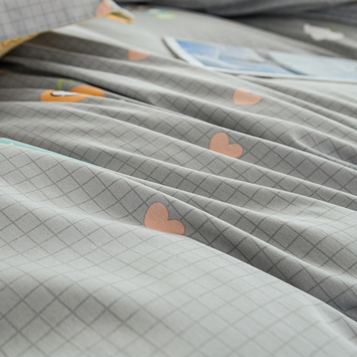 91家纺网 家纺一手货源 找家纺 缘舒家纺 2026新款全棉纯棉印花单被套被套单件 甜梦