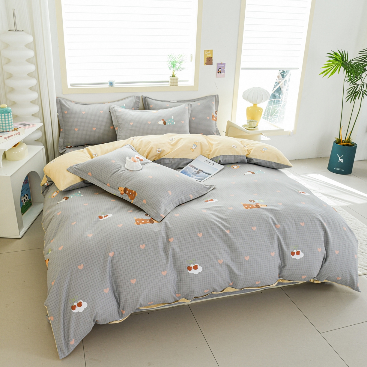 91家纺网 家纺一手货源 找家纺 缘舒家纺 2026新款全棉纯棉印花单被套被套单件 甜梦