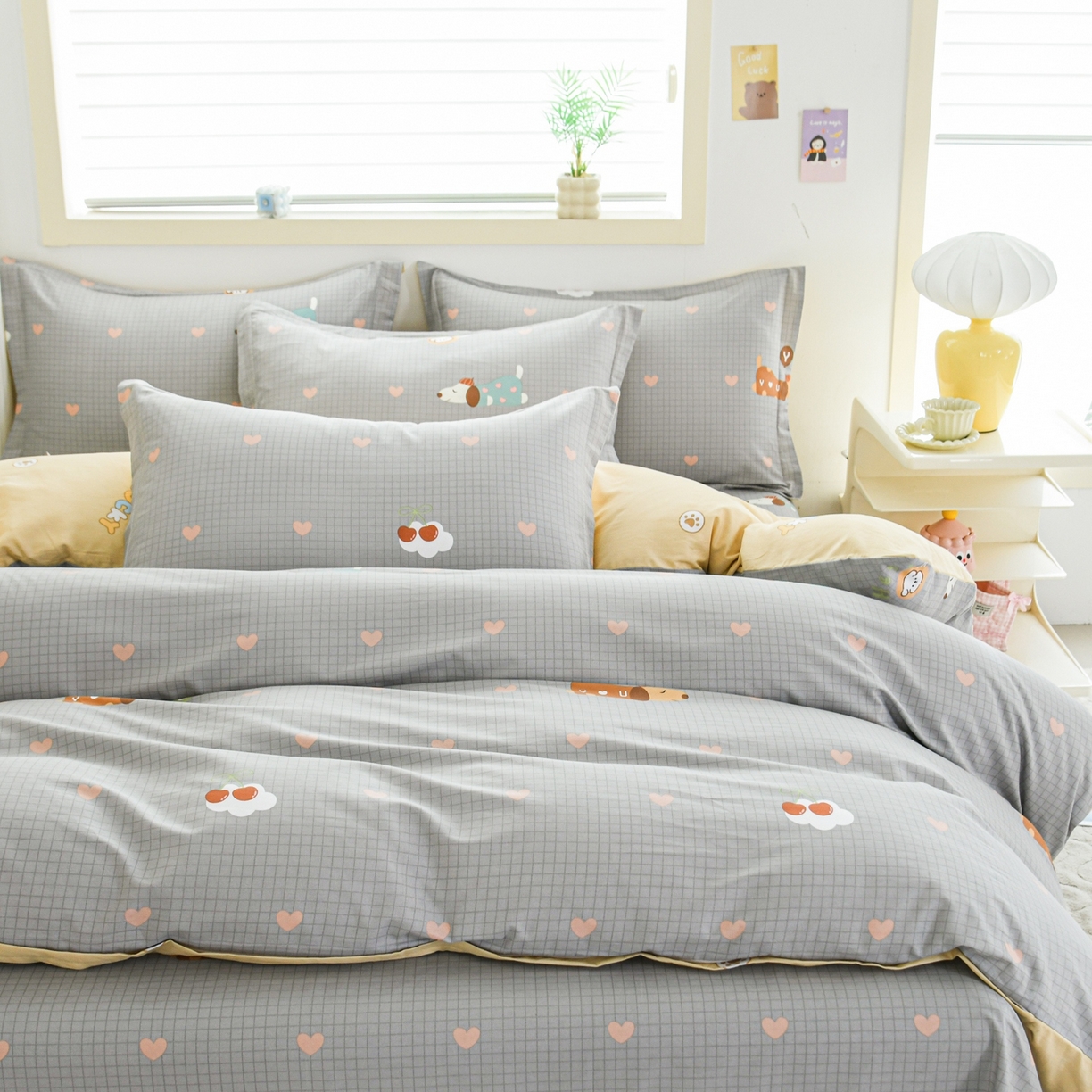 91家纺网 家纺一手货源 找家纺 缘舒家纺 2026新款全棉纯棉印花单被套被套单件 甜梦