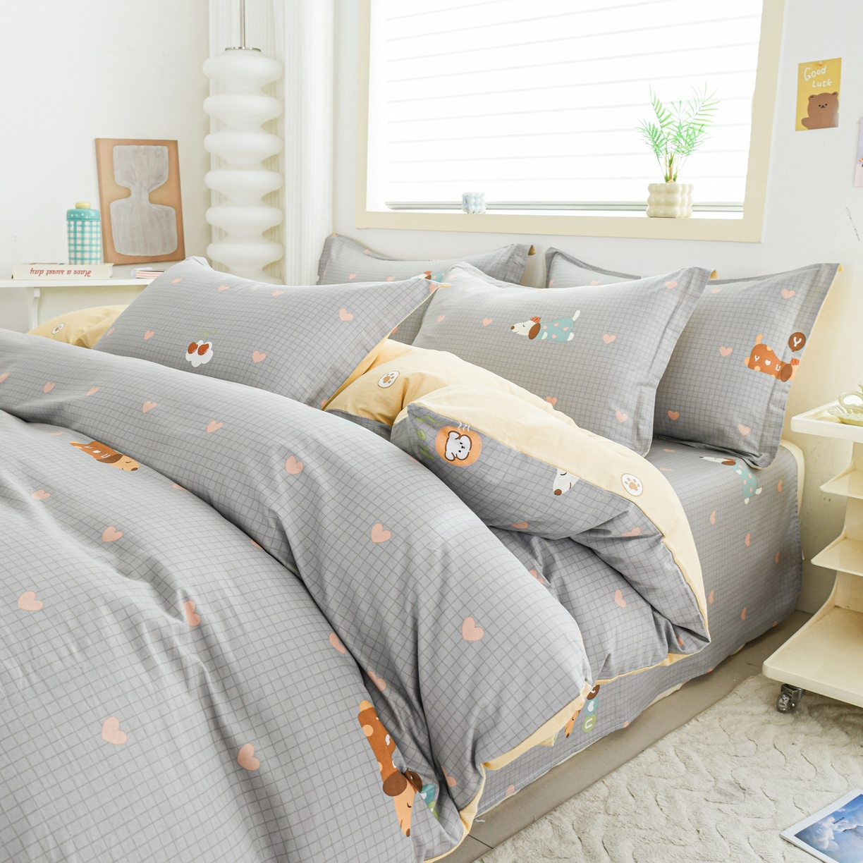 91家纺网 家纺一手货源 找家纺 缘舒家纺 2026新款全棉纯棉印花单被套被套单件 甜梦