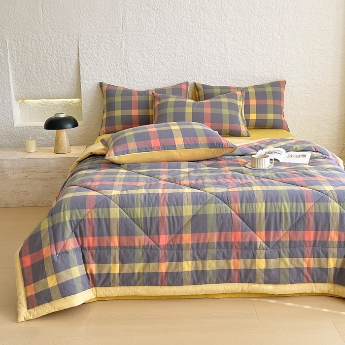 91家纺网 家纺一手货源 找家纺 宝士康家纺 2026新款10A抗菌无印风单夏被/夏被四件套 被子被芯 牛油果