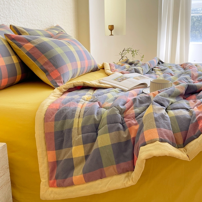 91家纺网 家纺一手货源 找家纺 宝士康家纺 2026新款10A抗菌无印风单夏被/夏被四件套 被子被芯 牛油果