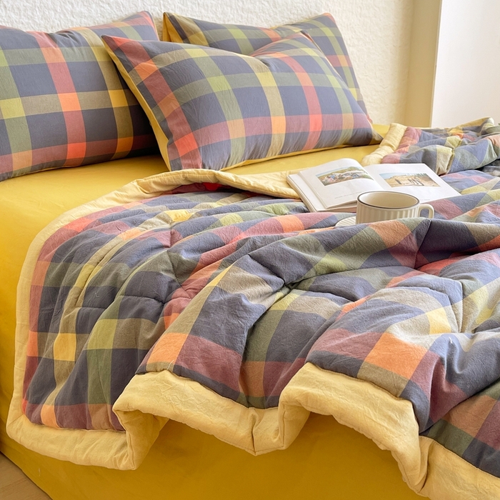 91家纺网 家纺一手货源 找家纺 宝士康家纺 2026新款10A抗菌无印风单夏被/夏被四件套 被子被芯 牛油果