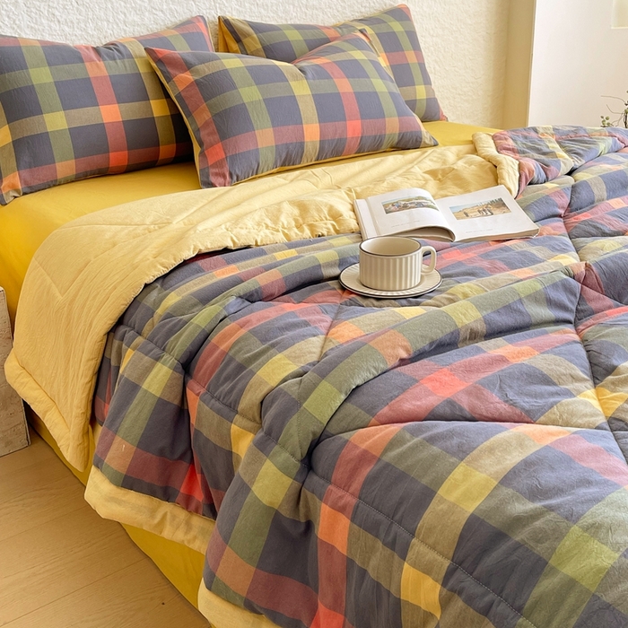 91家纺网 家纺一手货源 找家纺 宝士康家纺 2026新款10A抗菌无印风单夏被/夏被四件套 被子被芯 牛油果