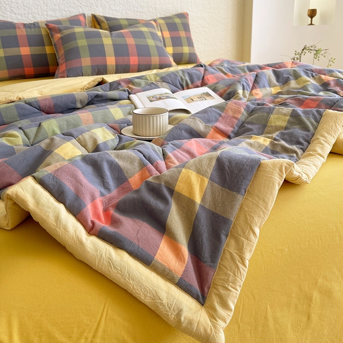 91家纺网 家纺一手货源 找家纺 宝士康家纺 2026新款10A抗菌无印风单夏被/夏被四件套 被子被芯 牛油果