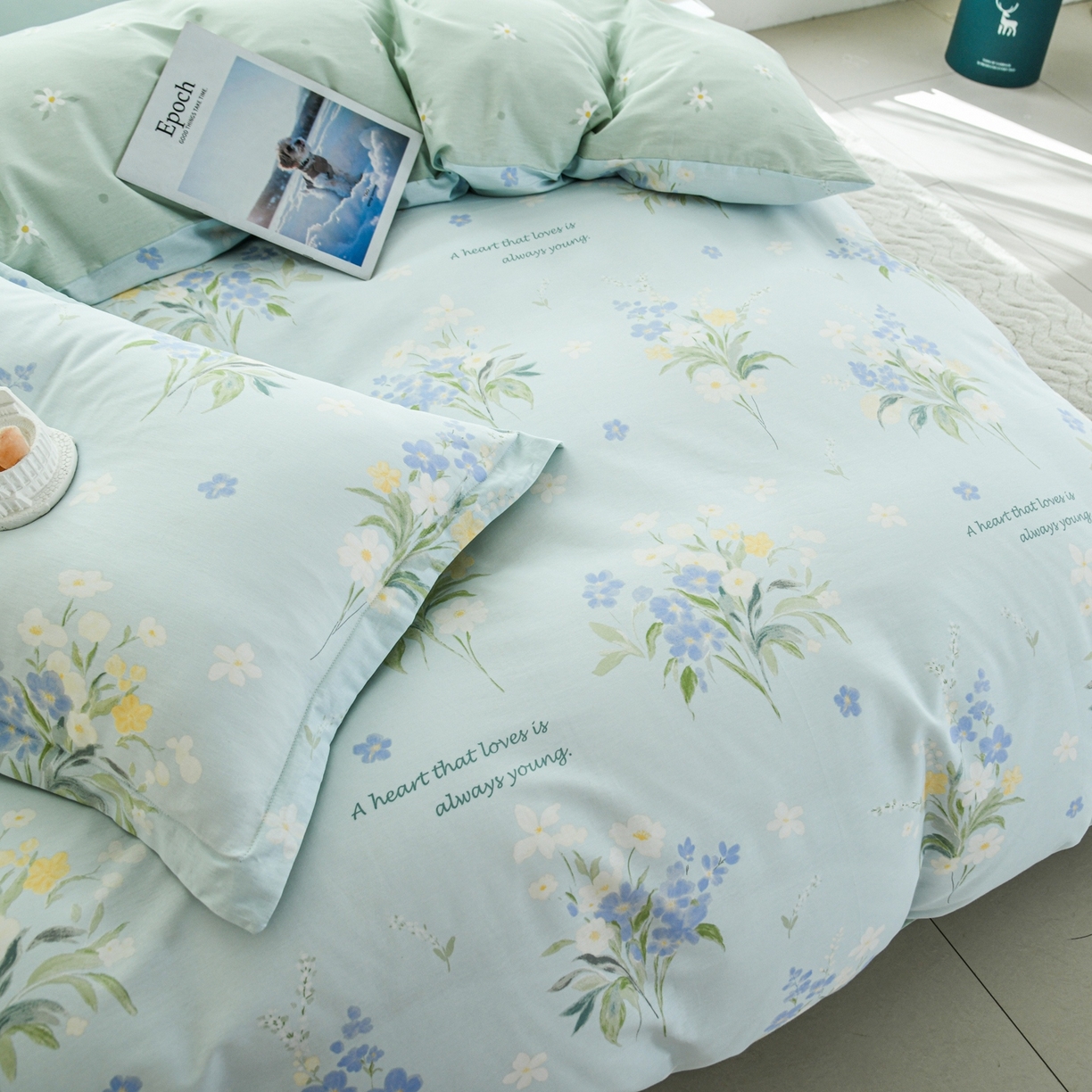 91家纺网 家纺一手货源 找家纺 缘舒家纺 2026新款全棉纯棉印花单被套被套单件 雾莲