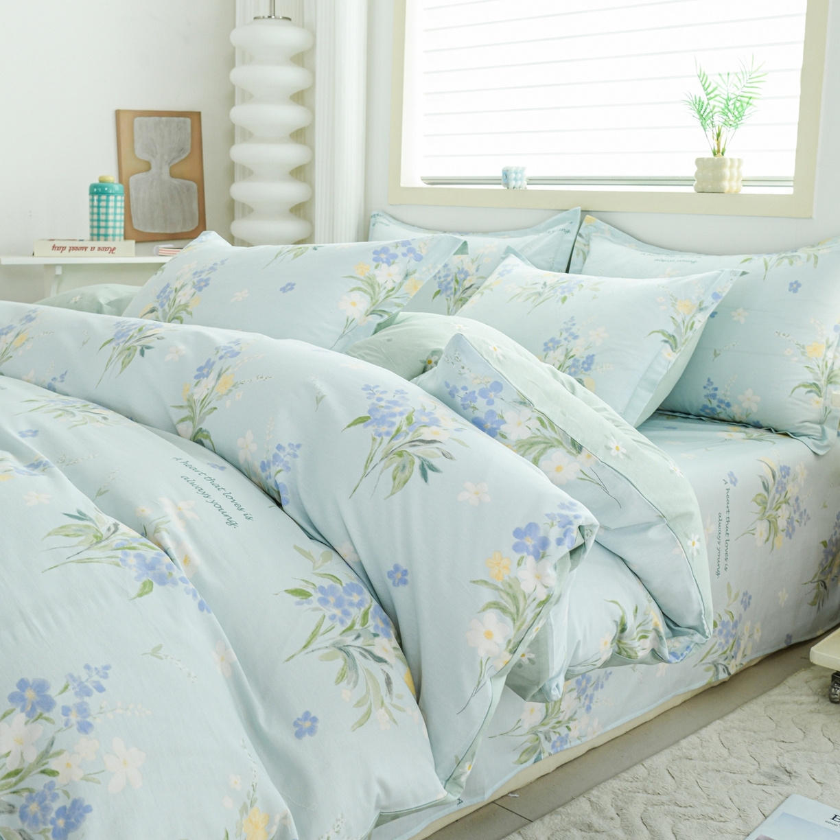 91家纺网 家纺一手货源 找家纺 缘舒家纺 2026新款全棉纯棉印花单被套被套单件 雾莲