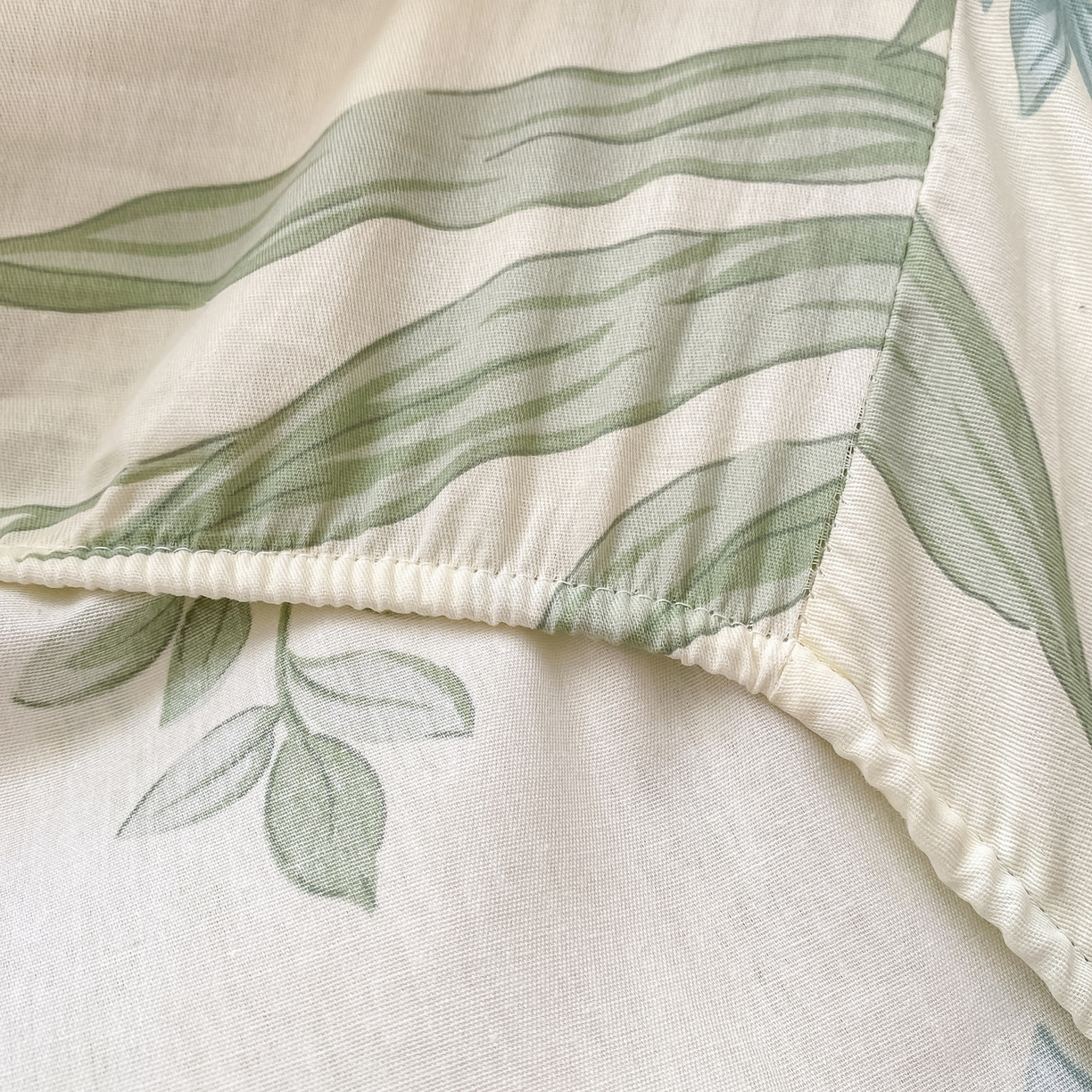 91家纺网 家纺一手货源 找家纺 女子家纺 2026新款全棉纯棉印花小清新系列单床笠单品床笠床笠单件 仙草