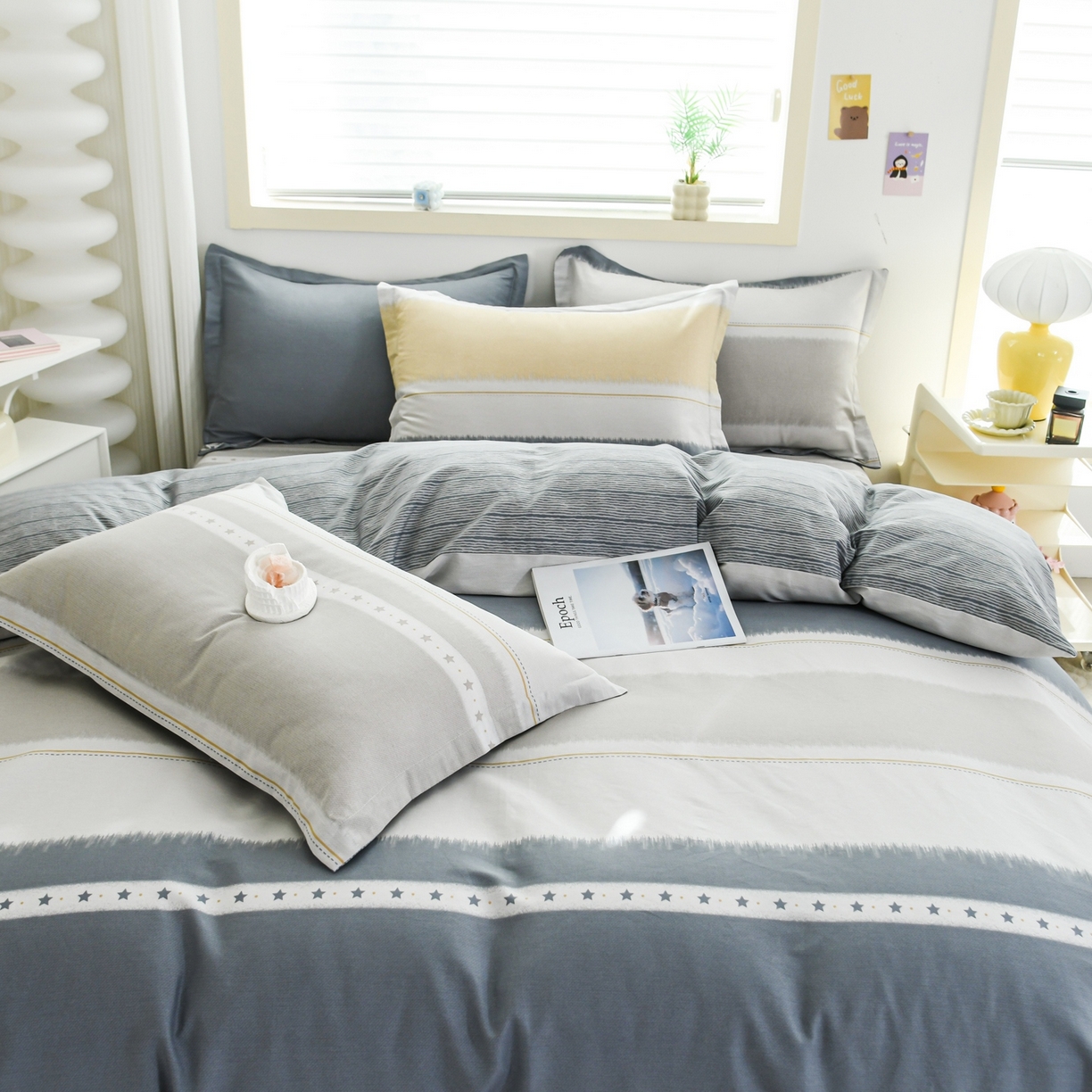 91家纺网 家纺一手货源 找家纺 缘舒家纺 2026新款全棉纯棉印花单被套被套单件 星辰大海