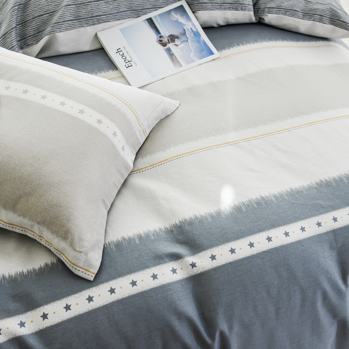 91家纺网 家纺一手货源 找家纺 缘舒家纺 2026新款全棉纯棉印花单被套被套单件 星辰大海