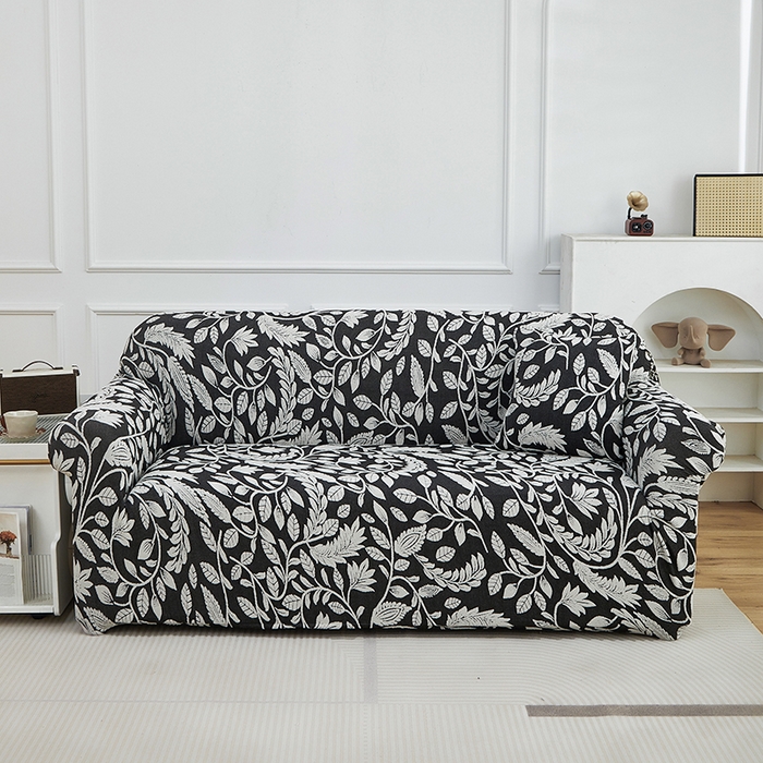 91家纺网 家纺一手货源 找家纺 逐日沙发套 2026新款提花系列-沙发套 素奢柳韵-月光白