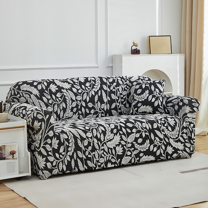 91家纺网 家纺一手货源 找家纺 逐日沙发套 2026新款提花系列-沙发套 素奢柳韵-月光白