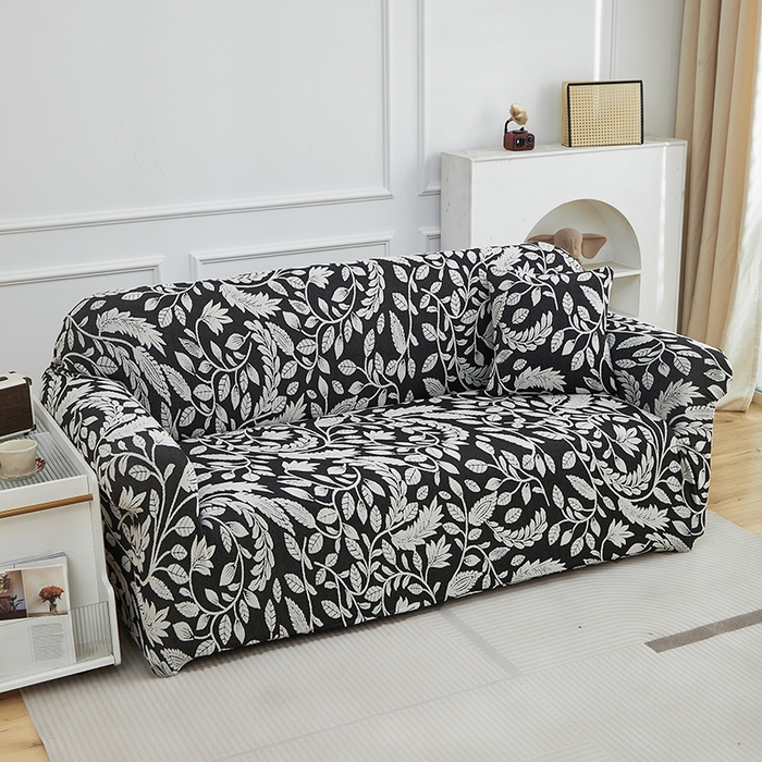 91家纺网 家纺一手货源 找家纺 逐日沙发套 2026新款提花系列-沙发套 素奢柳韵-月光白