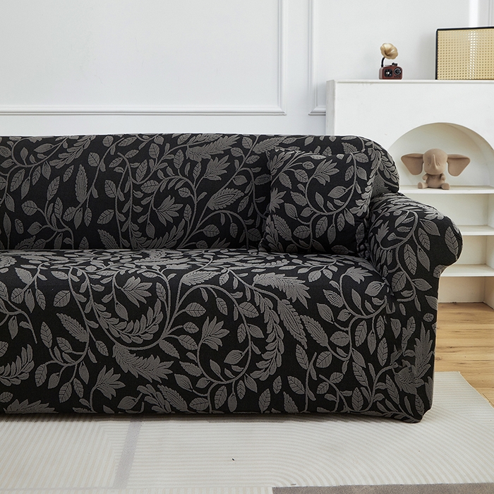 91家纺网 家纺一手货源 找家纺 逐日沙发套 2026新款提花系列-沙发套 素奢柳韵-碳石灰