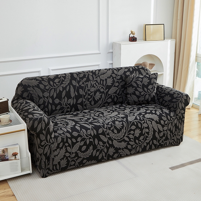 91家纺网 家纺一手货源 找家纺 逐日沙发套 2026新款提花系列-沙发套 素奢柳韵-碳石灰