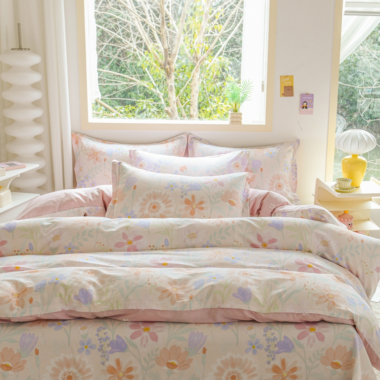 91家纺网 家纺一手货源 找家纺 缘舒家纺 2026新款全棉纯棉印花单被套被套单件 妍染