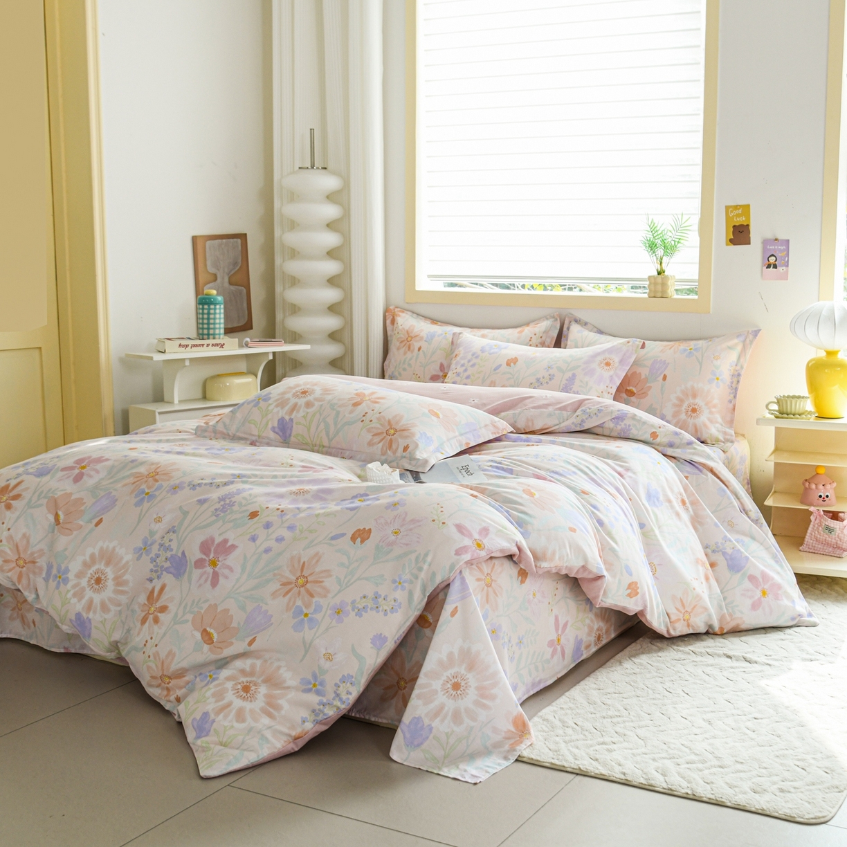 91家纺网 家纺一手货源 找家纺 缘舒家纺 2026新款全棉纯棉印花单被套被套单件 妍染