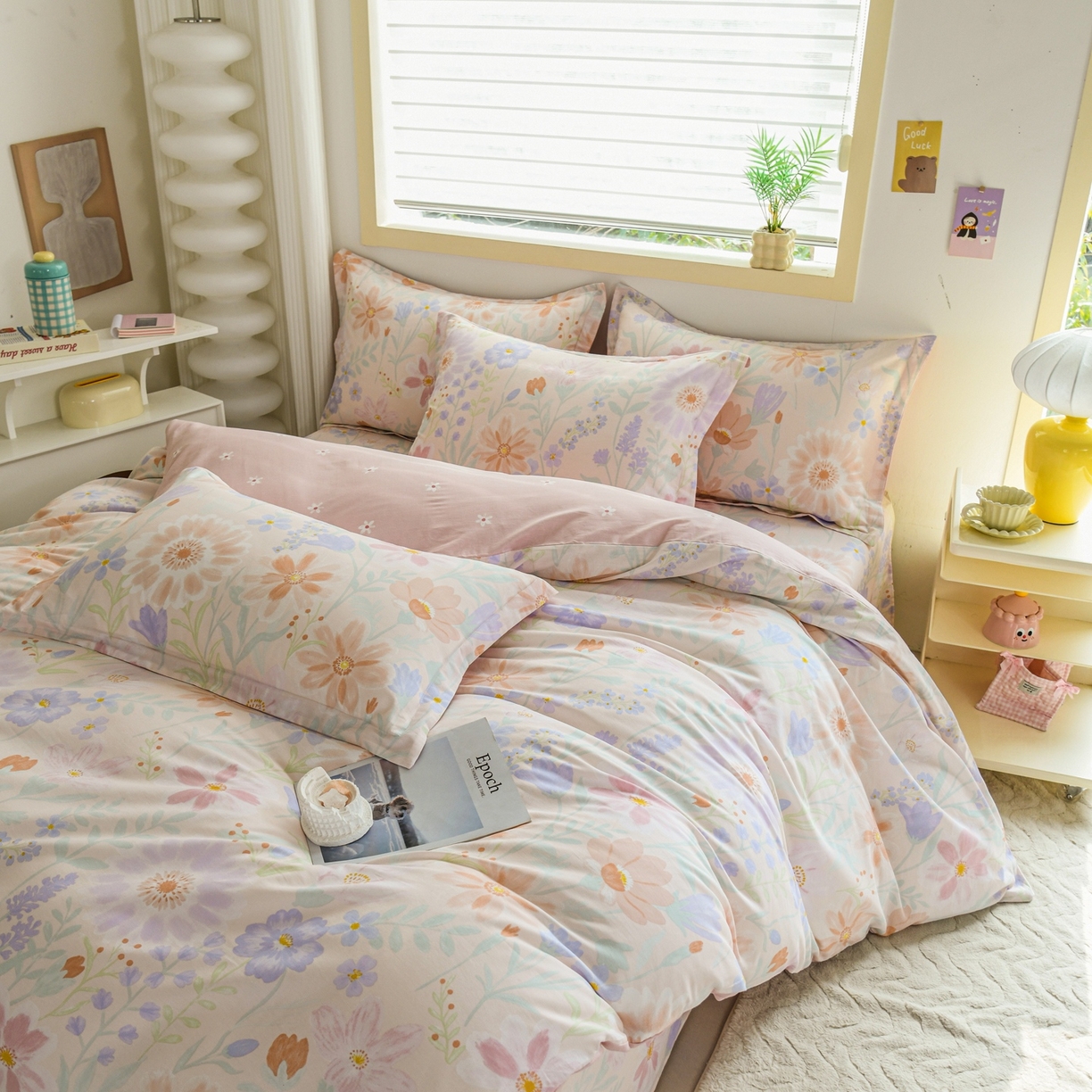 91家纺网 家纺一手货源 找家纺 缘舒家纺 2026新款全棉纯棉印花单被套被套单件 妍染