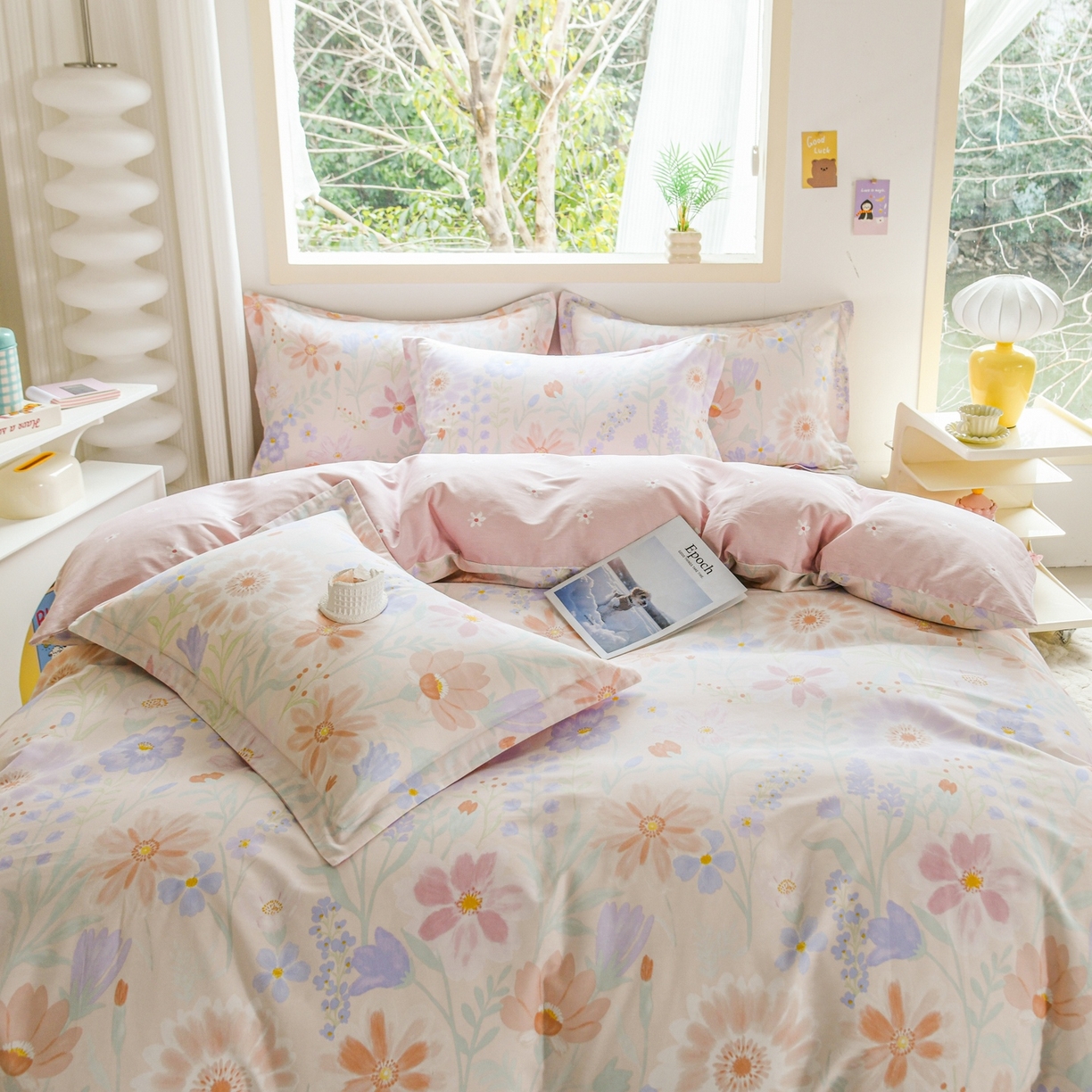 91家纺网 家纺一手货源 找家纺 缘舒家纺 2026新款全棉纯棉印花单被套被套单件 妍染