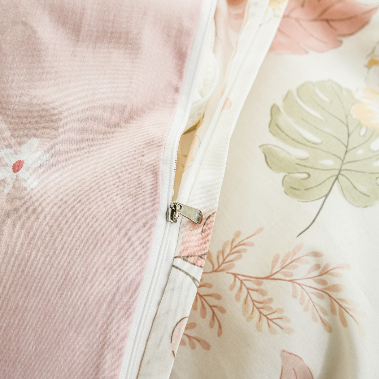 91家纺网 家纺一手货源 找家纺 缘舒家纺 2026新款全棉纯棉印花单被套被套单件 叶柔-粉