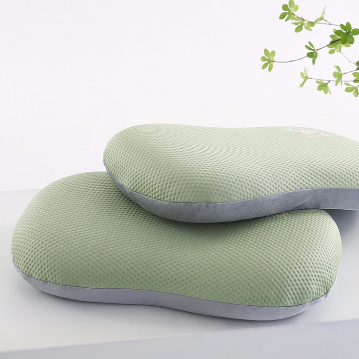 91家纺网 家纺一手货源 找家纺 小牛席业 2026新款猫肚记忆夏凉枕枕头枕芯 绿色