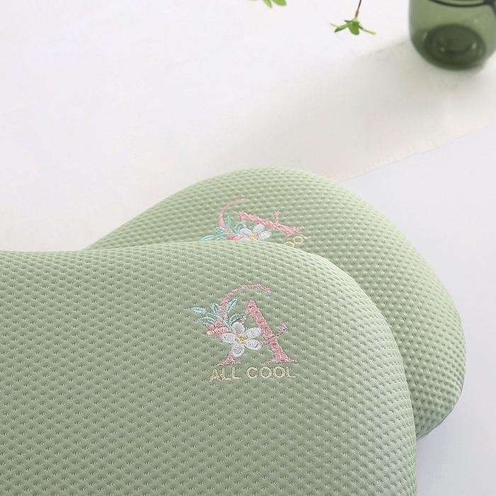 91家纺网 家纺一手货源 找家纺 小牛席业 2026新款猫肚记忆夏凉枕枕头枕芯 绿色