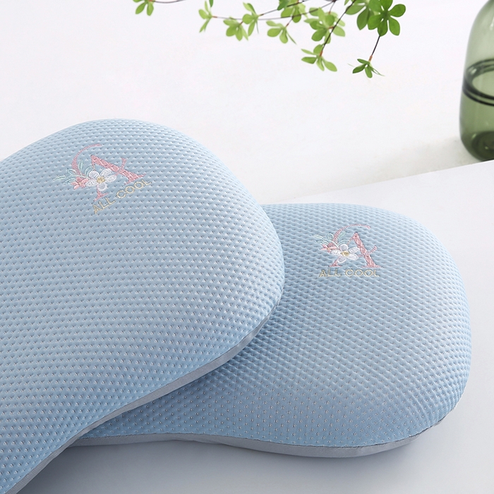 91家纺网 家纺一手货源 找家纺 小牛席业 2026新款猫肚记忆夏凉枕枕头枕芯 蓝色