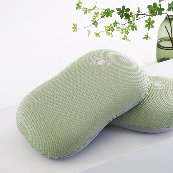 91家纺网 家纺一手货源 找家纺 小牛席业 2026新款猫肚记忆夏凉枕枕头枕芯 绿色