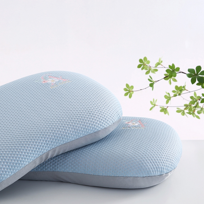 91家纺网 家纺一手货源 找家纺 小牛席业 2026新款猫肚记忆夏凉枕枕头枕芯 蓝色