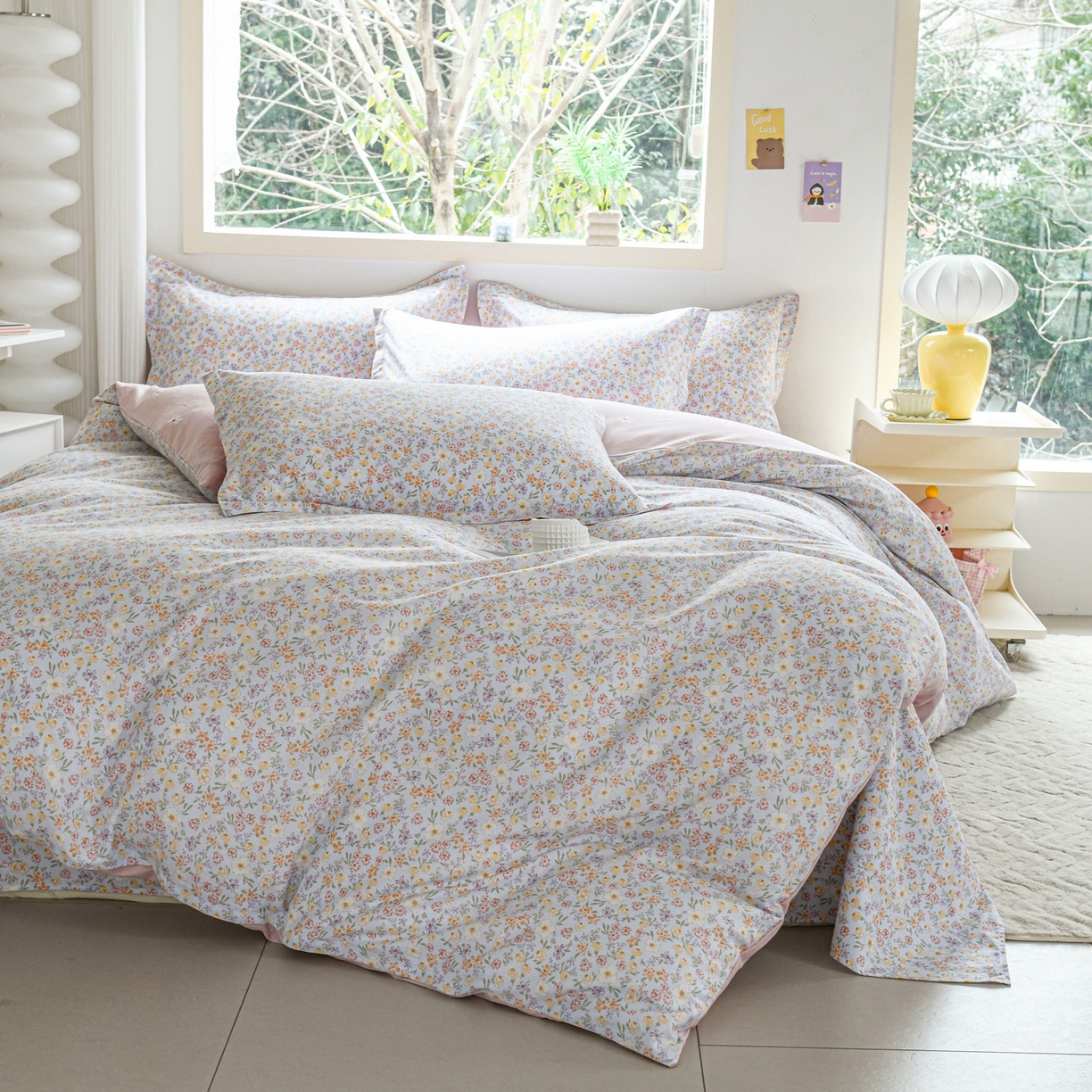 91家纺网 家纺一手货源 找家纺 缘舒家纺 2026新款全棉纯棉印花单被套被套单件 樱芝