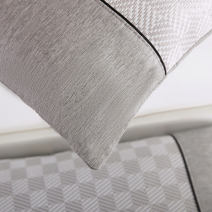 91家纺网 家纺一手货源 找家纺 （总）小牛席业 2026新款亲肤舒适棋盘格-冰丝夏凉枕枕头枕芯（枕套+枕芯）