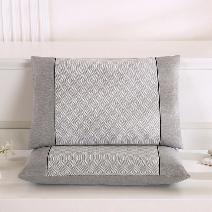 91家纺网 家纺一手货源 找家纺 （总）小牛席业 2026新款亲肤舒适棋盘格-冰丝夏凉枕枕头枕芯（枕套+枕芯）