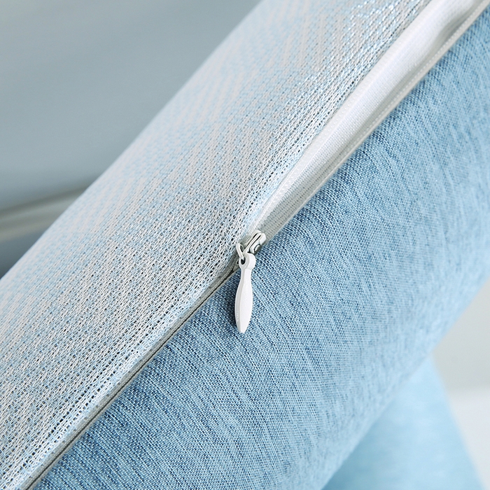 91家纺网 家纺一手货源 找家纺 小牛席业 2026新款亲肤舒适棋盘格-冰丝夏凉枕枕头枕芯（枕套+枕芯） 蓝色